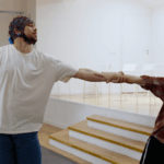 dancers with neuroscience caps